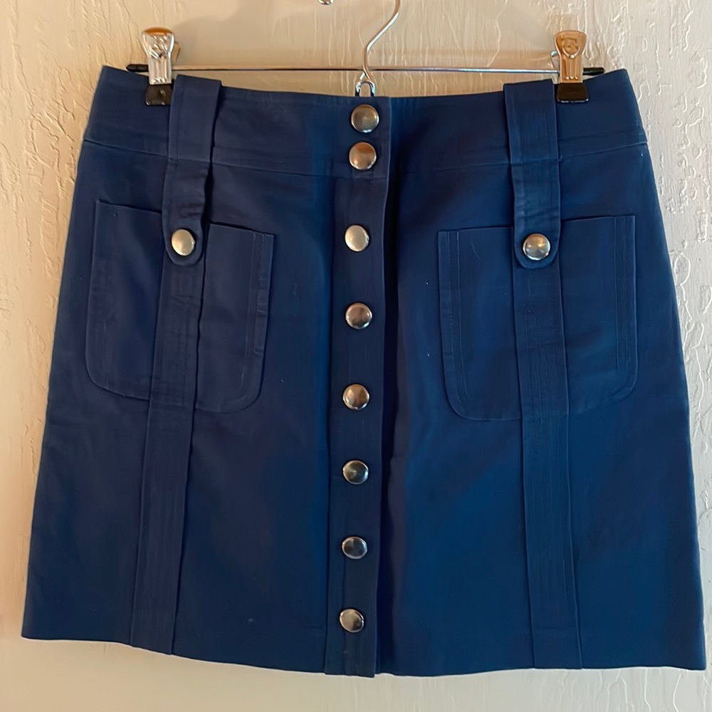 Plenty by Tracy Reese, Dark Blue Skirt with Buttons.